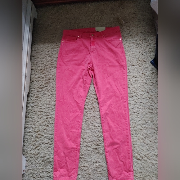 Michael Kors Izzy skinny jeans Sea Coral size 12 NWT - Picture 2 of 7